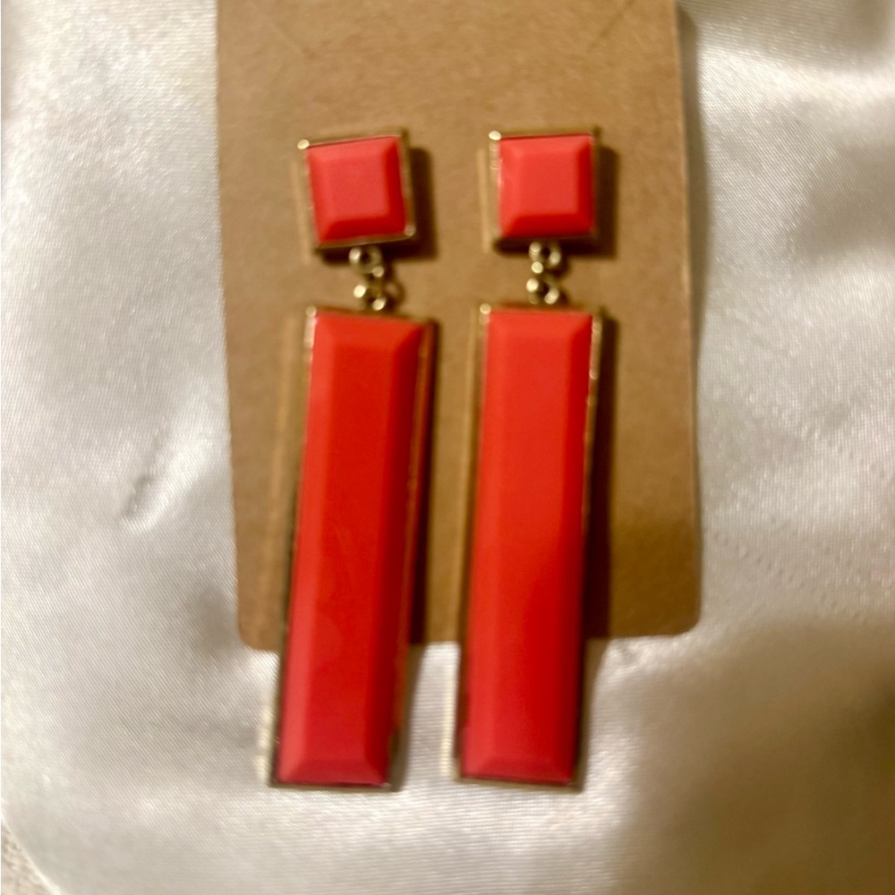 Elegant Coral Dangle Earrings